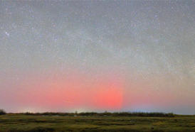 Aurora seen at night in China